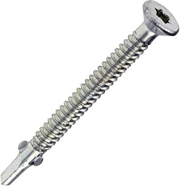 KLIMAS Ø 6,3mm x 50mm Flügelbohrschrauben Senkkopf für Holz auf Stahl Bohrschrauben Torx TX