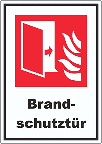Brandschutztür Brandschutz Aufkleber A4 (210x297mm)