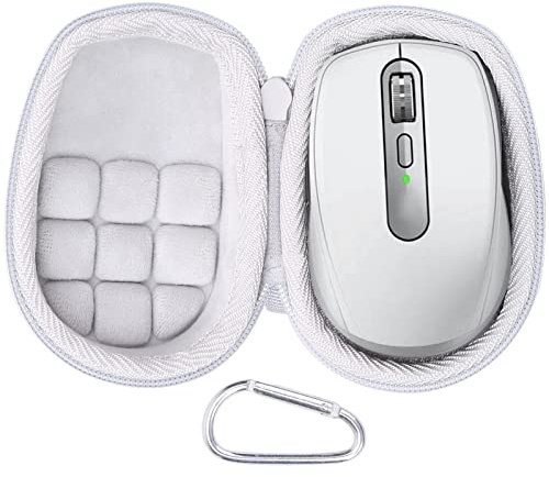 co2CREA Hard Travel Case for Logitech MX Anywhere 3S/3/2S/2 Mouse | Compact EVA Mouse Storage Case with Grid Shock Absorbing Foam Cushion & Detachable Carabiner