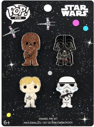 Loungefly Pack Pin Set: Star Wars - Assortment - Luke Chewy Darth Storm Trpr - Star Wars Spille Smaltate - Spilla da Collezione Carina - per gli Zaini & Borse - Idea Regalo - Merchandising Ufficiale