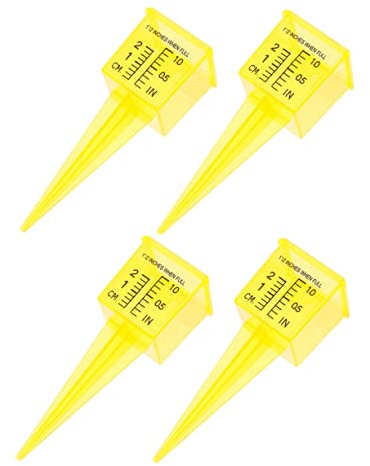 DOITOOL 4pièces Pluviomètre à Large Ouverture Plastique pour Mesurer Les Précipitations Gobelet Doseur De Précipitations Facile à Lire