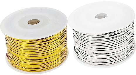 SOLUSTRE 2rollen Metallische Twist-krawatten Wiederverwendbare Taschenbinder Für Brot Süßigkeiten Kerzen Und Backwaren Geeignet Für Bastelarbeiten Und Heimwerkerprojekte