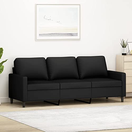 Rantry 3-sits soffa svart 180 cm i sammet, trädgårdsmöbler, bäddsoffa vardagsrum soffa, soffa, utomhus soffor, vardagsrum terrass utomhus dekor z