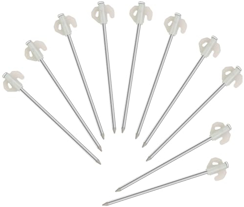 Zeltheringe, Heringe for harten Boden, 10 Stück Bodenplane-Heringe, 20 cm, universelle, im Dunkeln leuchtende, robuste Zeltheringe aus Metall, Markisenzeltheringe