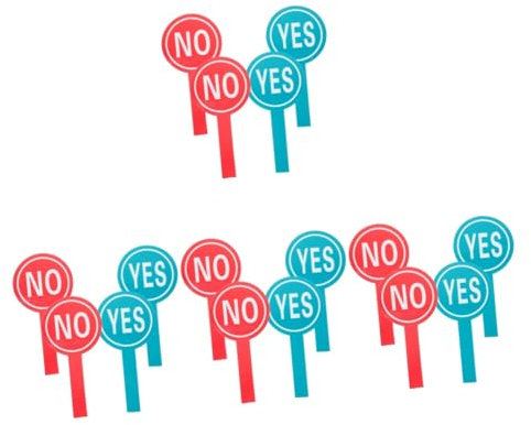 Abaodam 16stücke Teiliges Classroom Abstimmungstafel Wiederverwendbare Handzeichen-Boards Für Lehrer Yes No Abstimmungen Im Klassenzimmer Praktische Unterrichtszubehörteile