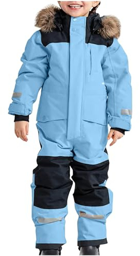 Sale Angebote Winteranzug Kinder Schneeanzug Kinder Winter Skianzug Einteilige Skijacke mit Kapuze Wasserdicht Winterjacke Warme Winteranzug Winddicht Skioverall für Jungen/Mädchen Oberbekleidung