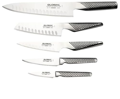 Global Knife Block (5 Knives Included), Silver | Organises paper bills, receipts, and orders in busy bars, restaurants, or cafes to keep commercial workspaces tidy.