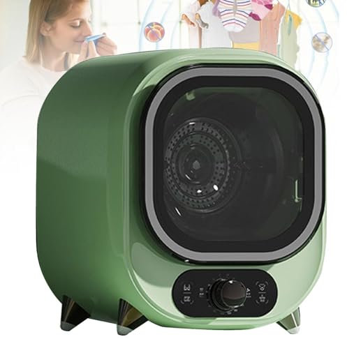 Mini-sèche-linge Petit Sèche-linge À Condensateur Séchoir Rotatif Bidirectionnel Avec Lumière Bleue Antibactérienne Anti-rides Serrure De Porte Magnétique Adapté Aux Camping-cars Appartements Dortoirs