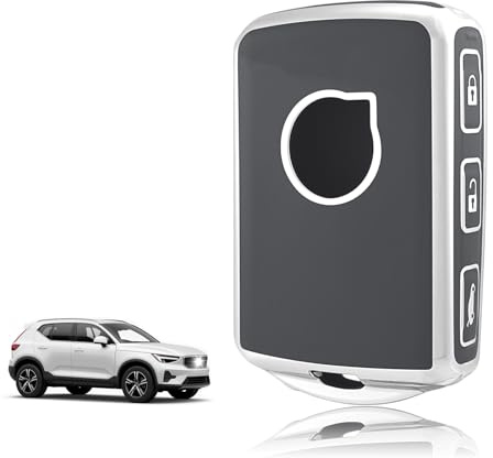 TOOMUME Funda Llave Coche para Volvo XC40 XC60 XC90 V40 V60 V90 S40 S60 S90 | Silicona Suave, Antigolpes, Anticaídas, Antiarañazos, Carcasa Protectora Llave para Polestar C40 EX30 EX40