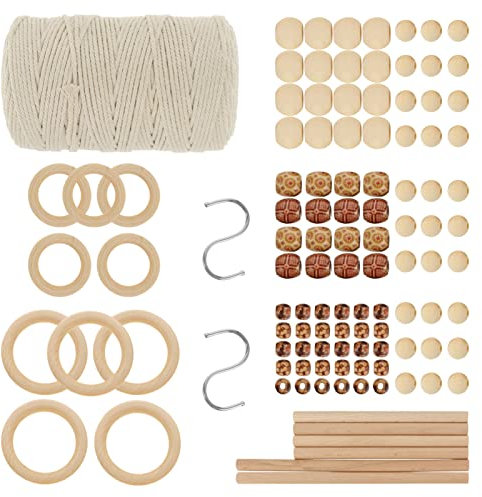 LALAFINA 1satz Makramee Für Anfänger Handgefertigte Baumwollmaterialien Für Wandteppich Mit Verschiedenen Für Kreative Wohnraumdekoration