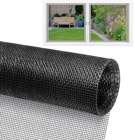 Tela Mosquitera por Metros, 252x122cm Mosquiteras para Ventanas Fibra de Vidrio, Malla Mosquitera Para Puerta y Ventanas, Fibra de Vidrio Mosquitera Ventana, Mosquitera Enrollable Ventana