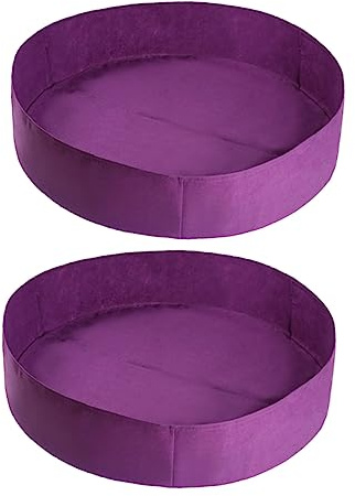 FONDOTIN 2piezas Bolsas De Cultivo De Tela De Unidades Contenedores para Plantas Móviles y Transpirables para Jardín Interior y Exterior Morado