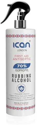 ican Isopropyl Alcohol 70%, First Aid Antiseptic, Cleaning Solution, 500ml Trigger Spray Bottle