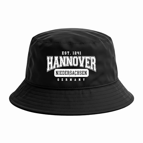UGLYSHIRT Hannover College City Anglerhut | Sommermütze & Bucket Hat für Fußballfans – Unisex Fischerhut für Szene & Stadt – Streetwear Hut für Männer & Frauen