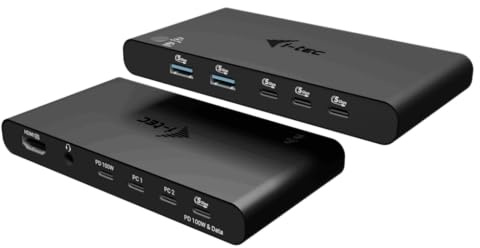 i-tec KVM Docking Station HDMI per 2 host con Power Delivery 2 X 100 W