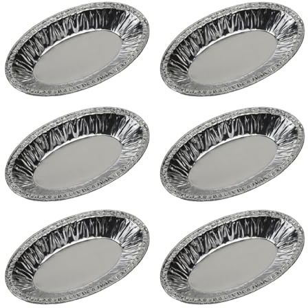 JOINPAYA Stampi Ovali Monouso in Carta Stagnola 250 Pezzi per Crostatine e Tartellette, Bicchieri di Alluminio Usa e Getta Antiaderenti per Cottura Uniforme in Forno, Adatti per Cucina