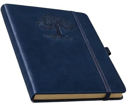 Punktjournal Retro Läderinbunden Dagbok