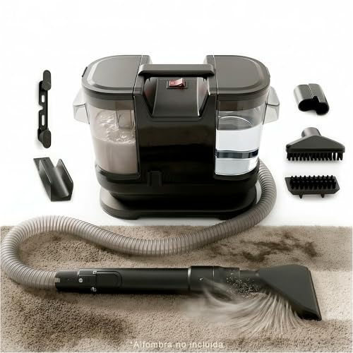Aspirador de Agua | Limpiador Tapicerías Profesional | 450W Potente Succión | Limpieza en Seco y Húmedo | Cable de 5 metros | Sofás Alfombras Coches | Depósito Doble 1.8L + 0.8L | Aspiradora Portátil
