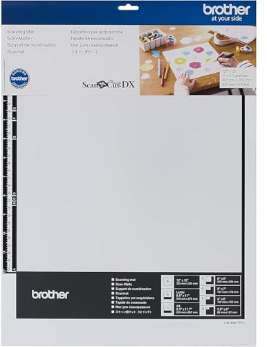 Brother ScanNCut DX Matte CADXMATS12, 30,5 x 30,5 cm Scanmatte, nicht haftende Matte zum Scannen von individuellen Designs, Zubehör für Brother Schneidemaschinen