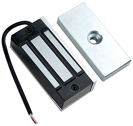 AMAO Serratura magnetica elettronica 60 kg 132 lBS impermeabile DC12 V serratura elettromagnetica forza ritenzione per controllo accesso porta sistema sicurezza fail-safe NC modalità