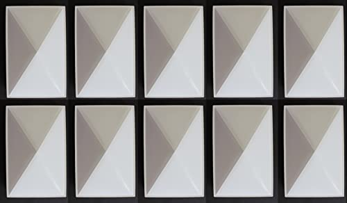 Plastic Pyramid 4x6 Nominal (3-5/8x5-5/8) Fence Post Caps with Pre-Drilled Hole in Black or White Multi- Quantity Packs (10, White)