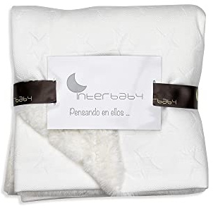 various INTERBABY - Manta para bebé Recien Nacido 80x110cm (Beig)