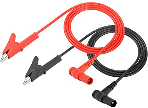 Fiche banane 4 mm et pince crocodile en cuivre pur YACSEJAO 1M/3.3FT Câble de test électrique flexible 15A 1000V pour multimètre et test électrique