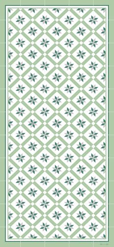 DobleUve Estudio Alfombra Vinílica Hidráulica 24 | Verde | 47x80 cm | Alfombra Cocina Lavable Antideslizante | Alfombra Vinilica | Suelo Vinílico | Alfombra Vinilo Salón