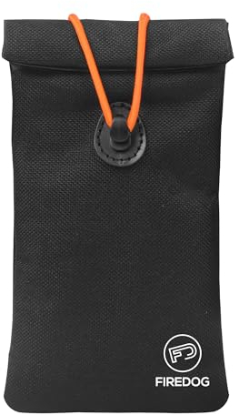 FIREDOG Faraday Tasche für Autoschlüssel und Handy, Schlüsselsignalblockiertasche, Anti-Diebstahl-Autoschutz, Handy-WLAN/GSM/LTE/NFC/RFID/Keyless Entry Fob Signal Blocking Bag (schwarz), Medium