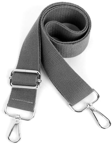 Moorle Breite Umhängetaschen Strap, Schultergurt für Taschen Verstellbarer, Schultergurt Taschengurt Grau 3.8cm Breit, Canvas Handtasche Taschenriemen, Taschengurte zum Wechseln