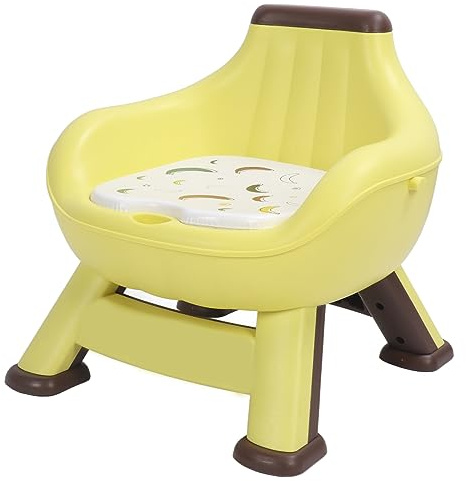 Shanrya Trona con Soporte para Bebés, Trona Multifuncional Compartimento de Almacenamiento en Forma de U Almohadilla Resistente Sonido Acústico Cojín Suave para Uso Diario (YELLOW)