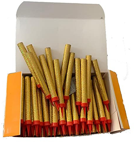 200 PEZZI CANDELINE Magic Flambe FONTANE Luminosa Party Torta 12 Cm categoria f1 (USO INTERNO ED ESTERNO)