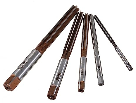 ZGPjubilant 5 stücke H8 Chucking Gerade Schaft Hand Reibahlen Set 6 Flöten 4mm/5mm/6mm/8mm/10mm Für Metall Werkzeuge Schneiden Hand Reibahlen