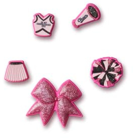 Crocs Lot de 5 breloques pour chaussures de pom-pom girl, taille unique, multicolore, Taille unique