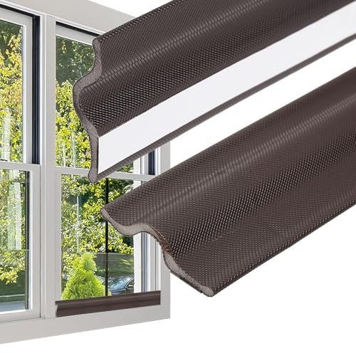 PATIKIL 26 Pieds Joint D'Étanchéité de Fenêtre de Porte Marron | Bande D'Étanchéité en Mousse PU Auto-Adhésive en Forme de V pour L'Isolation Phonique Des Portes Coulissantes et Fenêtres