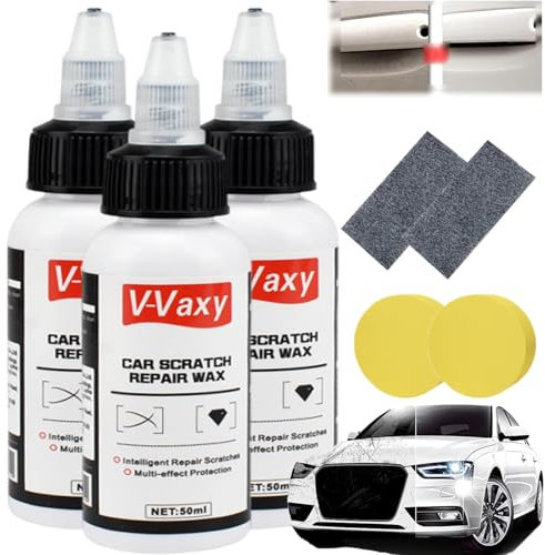 Ripristino Vernice Auto Lucida, Cera Per Riparazione Graffi Auto V-Vaxy, Rimozione Graffi Auto, Rimozione Graffi Auto, Per Graffi Vernice, Cera Lucidante Per Riparazione Graffi Auto (3 flaconi)