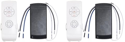 Ohewiiuk 2X Universal Ceiling Fan Lamp Remote Control Kit Adjusted Wind Speed Transmitter Receiver Timing Control Switch 220V