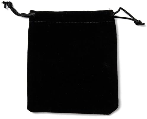 Gelirda 50 Stück 12 x 10 cm schwarze Samtbeutel mit Kordelzug, Schmuckbeutel, klein, rechteckig, Geschenkbeutel für Schmuck, Ohrringe, Uhren, Kopfhörer, Aufbewahrung