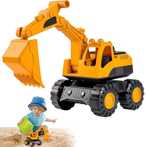 Giocattolo Escavatore per Bambini, Escavatore Giocattolo da Spiaggia Auto, Mini Escavatore, Veicoli da Costruzione Sandpit, Escavatore Giocattolo di Sabbia, Giocattolo Educativo per 3 4 5 6 Anni (A)