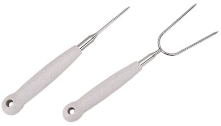 HEMOTON 2piezas Tenedores De Barbacoa Inoxidable Pinchos para Barbacoa Herramientas para Accesorios para