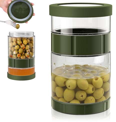PORFOYO Gurkenglas zum Umdrehen, 1,5L Glas Einlegeglas mit Sieb und luftdichtem Deckel Essiggurken Behälter Gewürzgurken Behälter für Kimchi Jalapenos Oliven Auslaufsicher und mit Silikondichtung