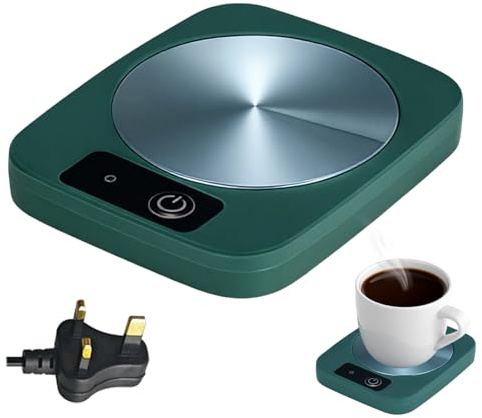 OIHCAZ Coffee Mug Warmer, Electric Smart Cup Warmer with Aluminum Metal Panel for Coffee Tea Milk Hot Drinks (Cup Not Included), Office Desk Accessories
