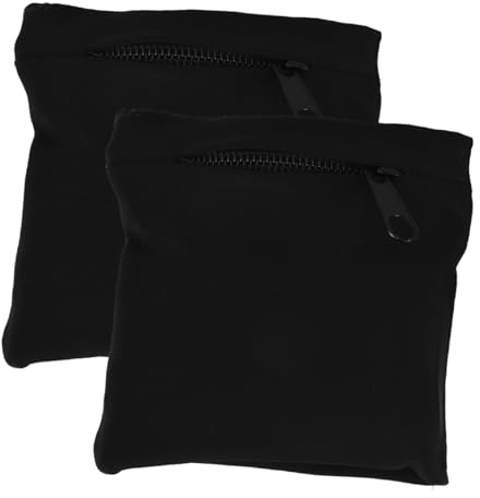 GALPADA 2 Stück Schwarze Sportarmbänder Polyester Schweiß und Wasserabweisend Handy Geldbörse Am Handgelenk zum Laufen Radfahren Fitness