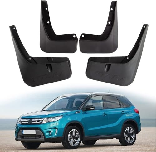 4 Pezzi Paraspruzzi Auto per Suzuki Vitara, Impermeabile Splash Parafango Anteriore Posteriore Antispruzzo Esterni Accessories.