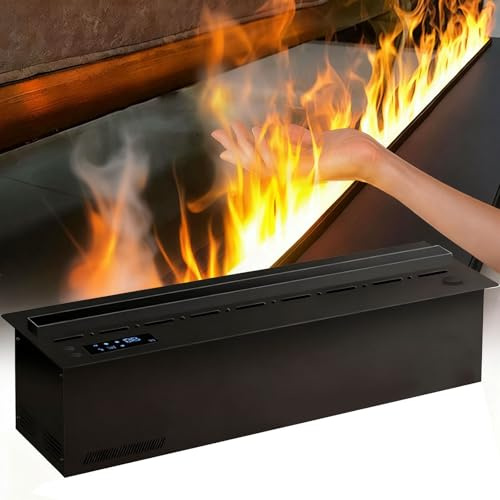 moupeaktain Camino a Vapore Acqueo 3D, Camino Elettrico Atomizzatore a Vapore con 9 Fiamme Regolabili, Camino Ad Acqua con App/Telecomando, Riempimento Automatico dell'Acqua 150cm