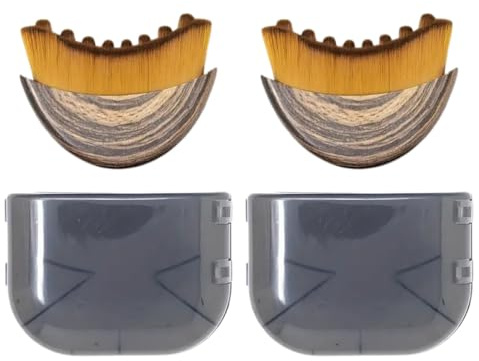 DOKRIN Brosses pour le corps,Masseur pour le menton, design ergonomique, outil de modelage du visage, poils naturels doux (2 pièces, grande taille, 8 cm)