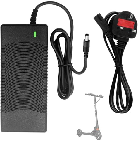 42V 2A Electric Scooter Charger, Electric Bike Lithium Battery Charger, Hoverboard Charger, E-scooter Quick Charger for DC 5.5mm, Black