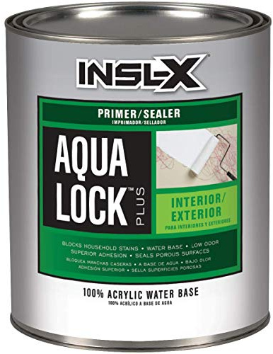 INSL-X Aqua Lock Plus 100% Acrylic Water-Based Stain Blocking Primer Sealer, White, 1 Quart
