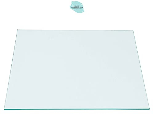 Glas Revolution Kühlschrank Einlegeboden - Klarglas 4 mm – Glasplatte, eckige Ecken, alle Maße lieferbar (89,96 EUR/qm) - 465 mm x 280 mm