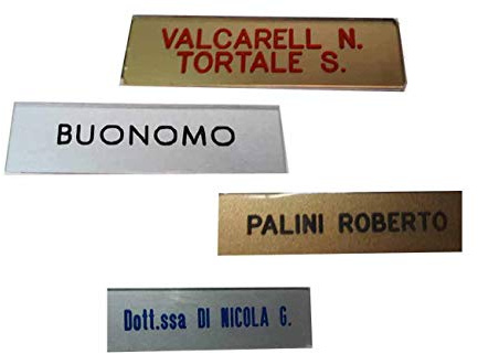 1 Targa Cassetta della Posta 1 2 o 3 righi, 2,5x7 cm con 2 FORI Spesso 2mm Circa targhetta plastica Scegli Colori Incisione Compresa stampatello FUORIPORTA targhetta 1 Portachiavi corni (2 RIGHI)